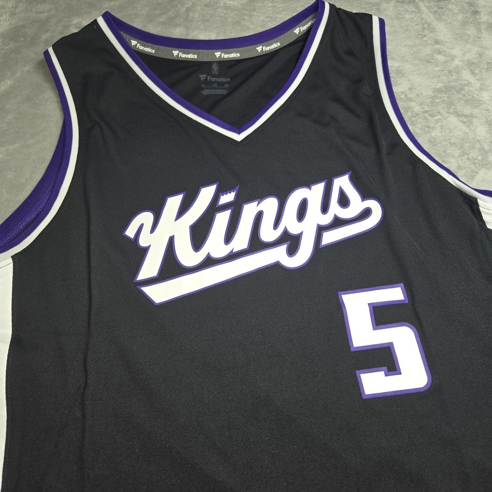 De'Aaron Fox #5 Sacramento Kings Jersey XL Fanatics Fast Break NBA Black NWT